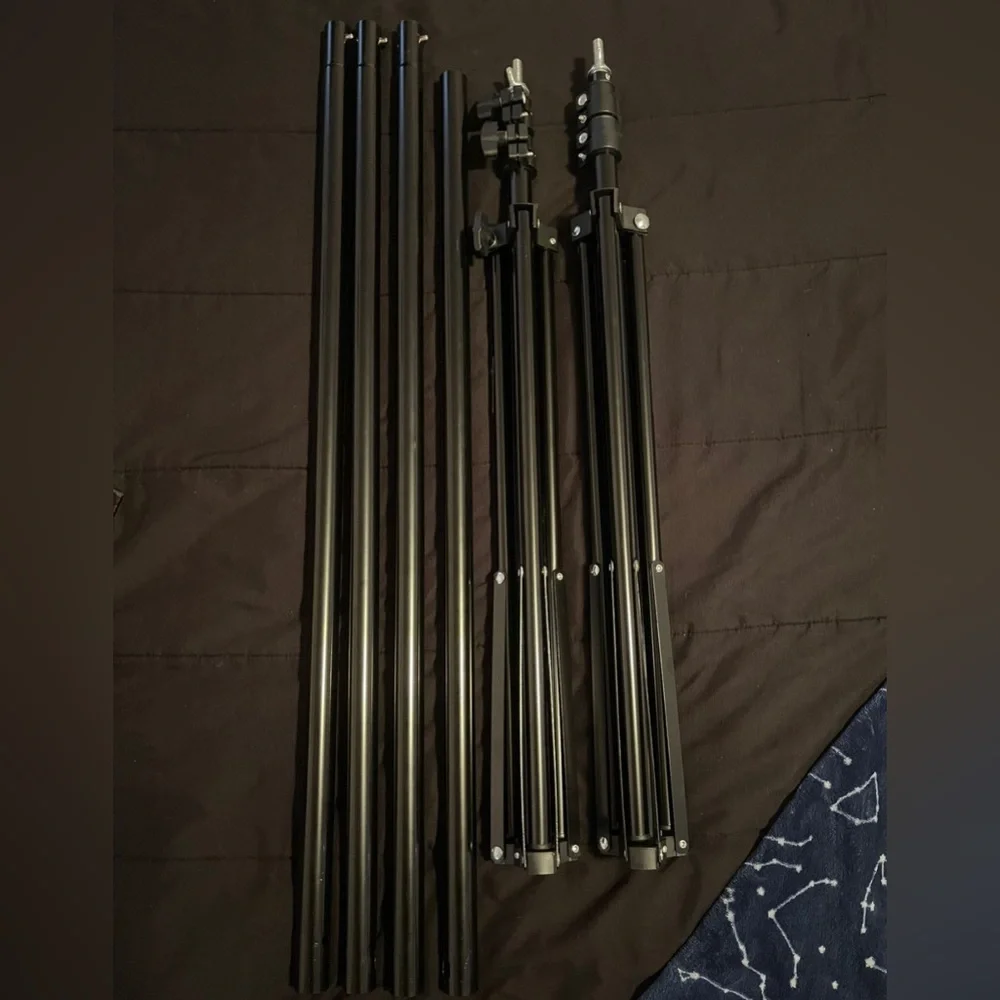 LOMTAP 2mx3m Background Support System and 65W 5500K Softbox Umbrella Lighting